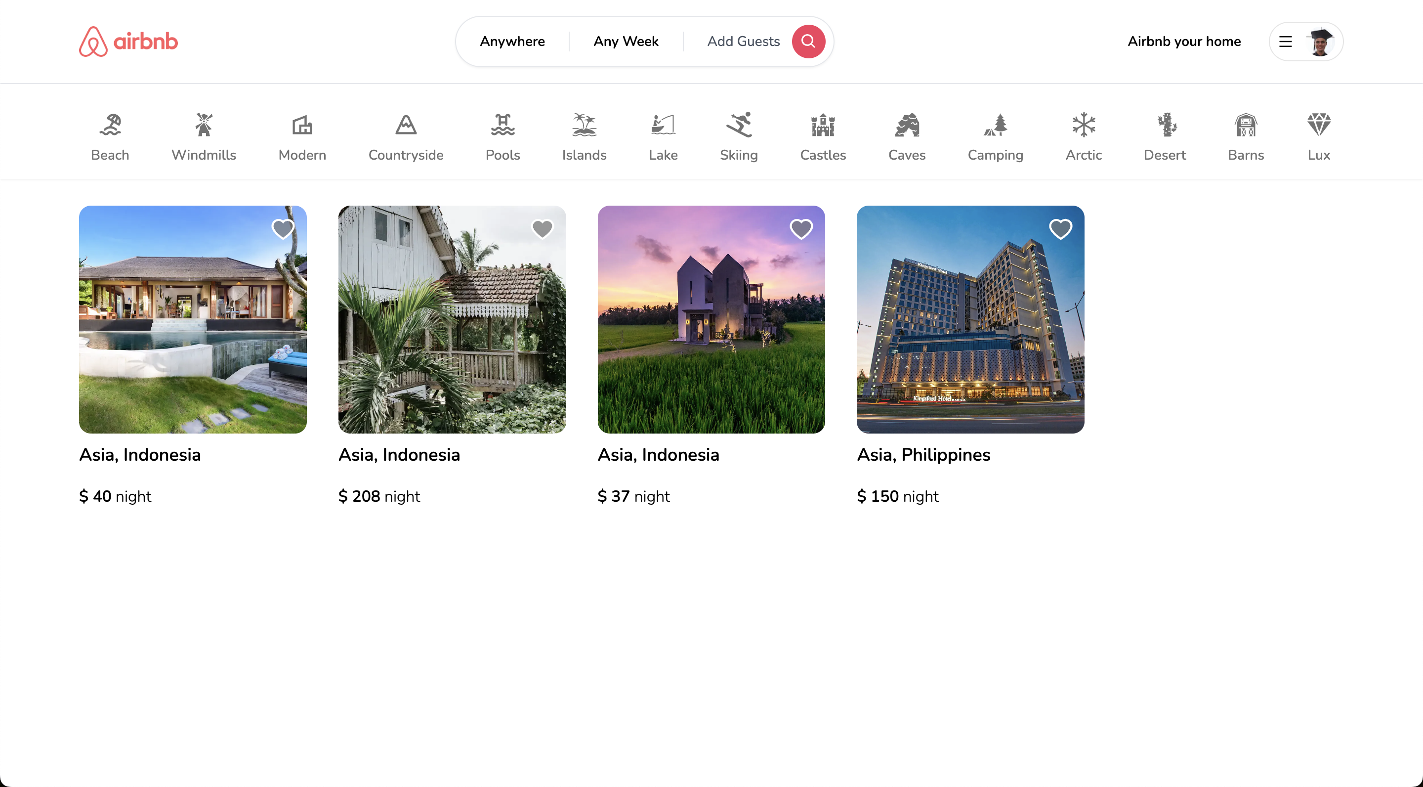 An online marketplace for short- and long-term homestays and experiences.